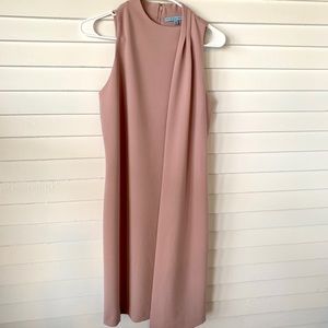 Sleeveless dusty pink work dress